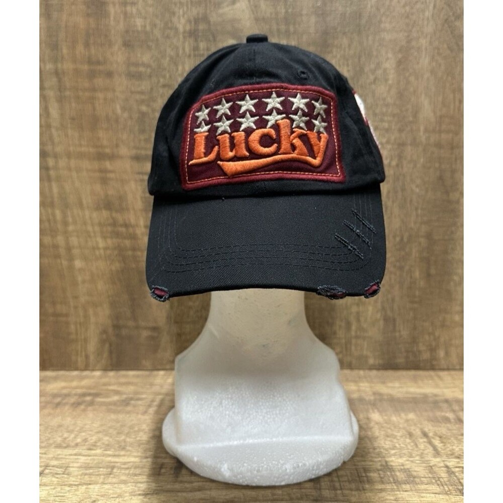 Unbranded Lucky 7’s men adjustable black baseball hat cap